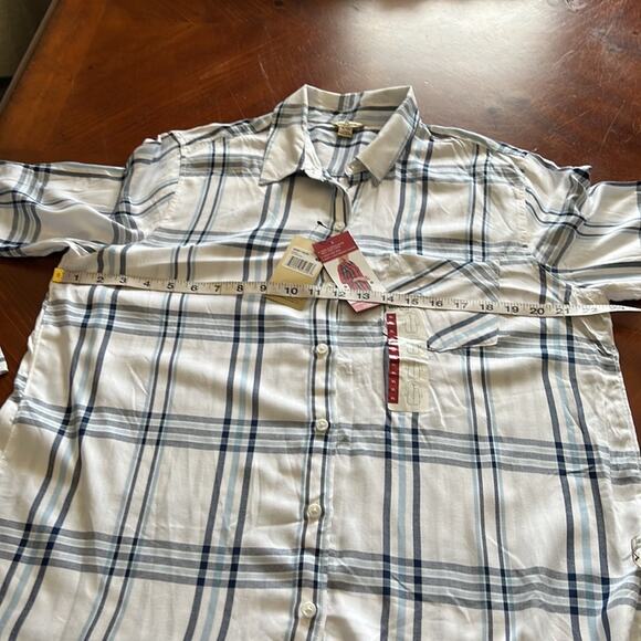 Woolrich White & Blue Plaid Blouse various sizes - Picture 11 of 12